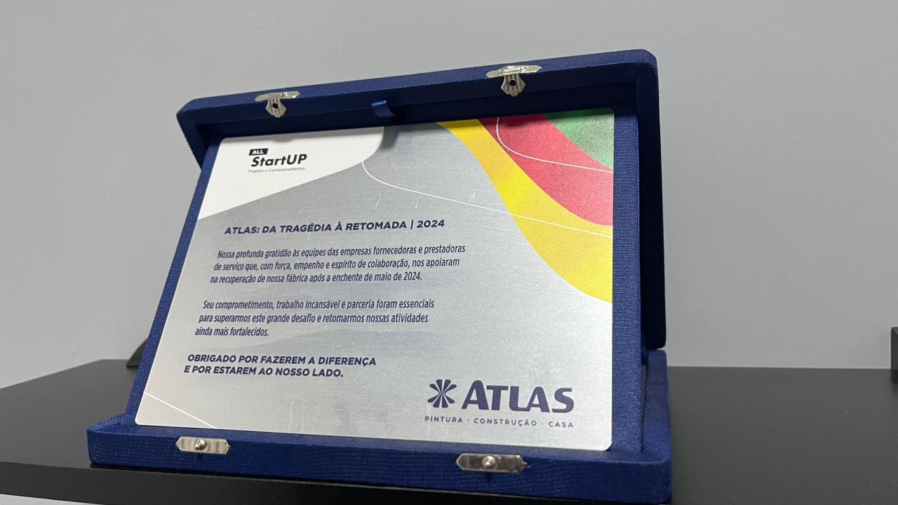 Placa de reconhecimento Atlas: Da Tragédia à Retomada 2024